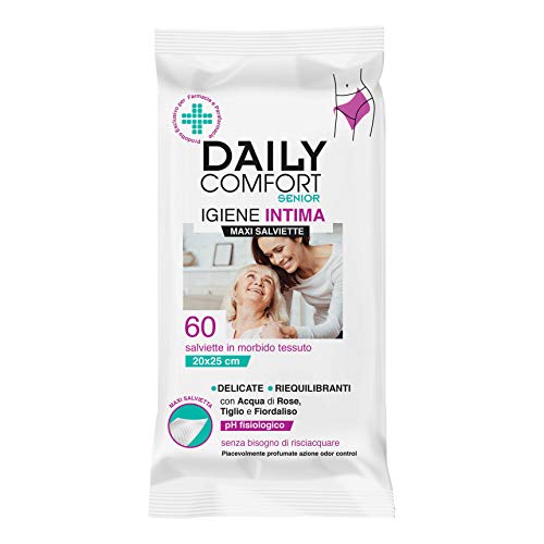 Diva International Daily Comfort Senior Igiene Intima Salviette, 60 Salviette