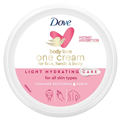 Dove, One Cream Light Hydrating Care, Crema Viso, Corpo E Mani Per Pelle Secca, Dona Una Pelle Luminosa, Morbida E Fresca Per 24H, Con Ceramide Restor