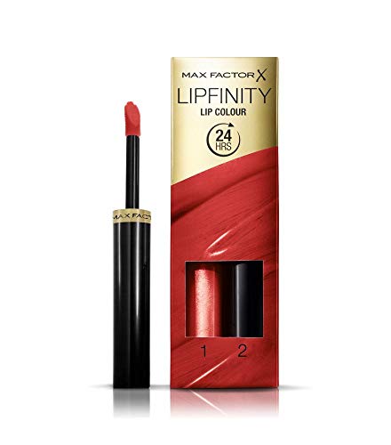 Max Factor Lipfinity Lip Colour Tinta Labbra Matte Lunga Durata E Gloss Idratante, Applicazione Bifase, 120 Hot