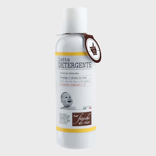 Fiocchi Di Riso - Latte Detergente - 140Ml - Detergenza Neonati - Idrata E Normalizza La Cute, Rafforzandone Le Funzioni Difensive, Con Olio Di Argan 
