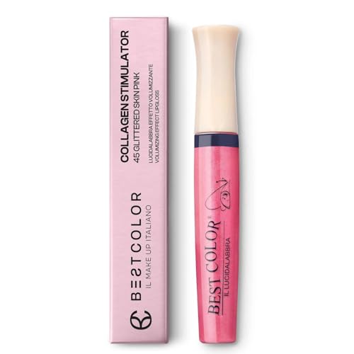 Best Color Collagen Stimulator Lucidalabbra Effetto Volumizzante 45 Glittered Skin Pink 7Ml