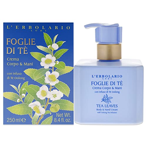 L'Erbolario Crema Corpo & Mani Foglie Di Tè 250 Ml Con Infuso Di Oolong Made In Italy
