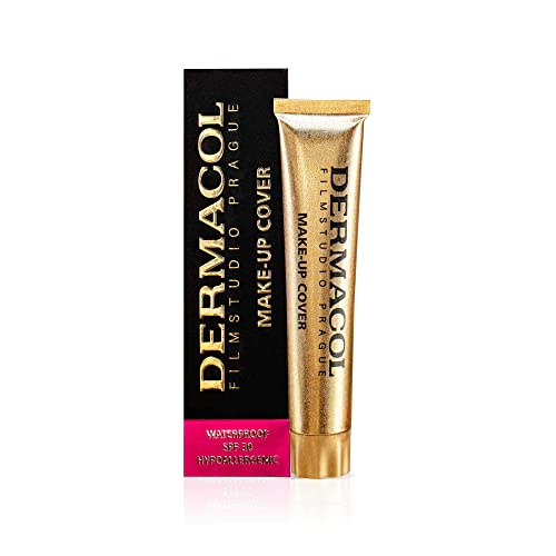 Dermacol - Fondotinta A Copertura Totale, Fondotinta Liquido Opaco Con Spf 30, Fondotinta Impermeabile Per Pelle Grassa, Acne E Borse Degli Occhi, Pro