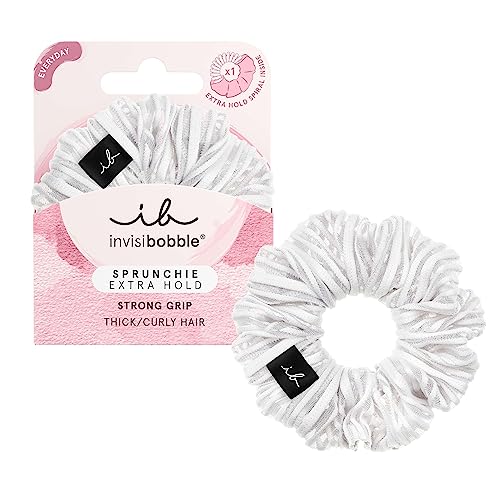 Invisibobble Elastici Capelli Sprunchie Extra Hold X1 - Scrunchie In Tessuto Extra Forte Per Capelli Ricci E Voluminosi Con Elastico A Spirale All'Int
