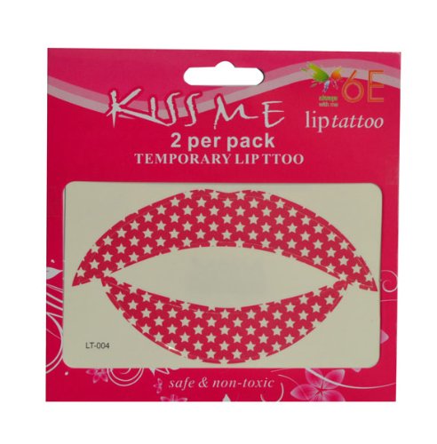 6E Lip Tattoo Glamour 2 X Pack Of 2