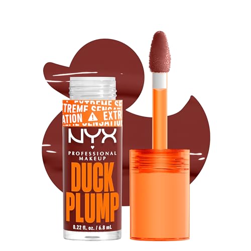 Nyx Professional Makeup Gloss Rimpolpante, Altamente Pigmentato, Volume Immediato E Duraturo, Arricchito Con Zenzero Piccante, Duck Plump, Tonalità: W