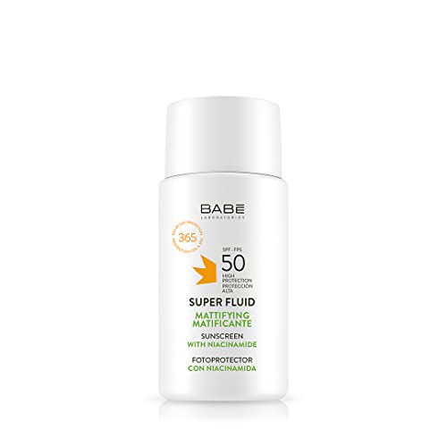 Laboratorios Babé Super Fluid Opacizzante Fotoprotettore Spf 50, Impermeabile, Per Tutti I Tipi Di Pelle, Per Foto Invecchiamento, Protezione Da Danni