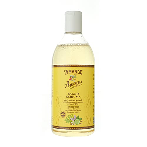 L'Amande - Bagnoschiuma Uomo E Donna Agrumato, Con Liquirizia E Oli Essenziali Di Bergamotto Bio, Docciaschiuma Gel Detergente E Idratante Corpo, Bagn