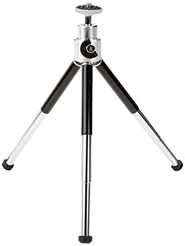 Amazon Basics - Mini Treppiedi, Leggero, Argento, Nero