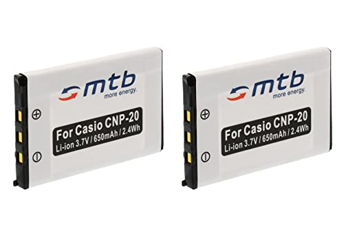 2X Batterie Np-20 Per Casio Exilim Ex-Z18, Ex-Z60, Ex-Z65, Ex-Z70, Ex-Z75
