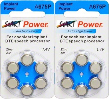 Start Power - 12 Batterie Per Apparecchi Acustici, Tipo A675P, 1,4 V, 550 Mah, Pr44P