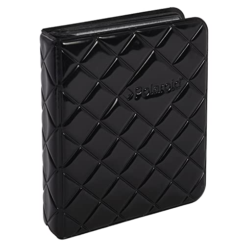 Zink Album Fotografico A 64 Tasche Con Elegante Copertina Trapuntata Per Foto 3X4, Adatto A Polaroid Pop, Kodak Classic, 600 Film (Onestep 2), Nero