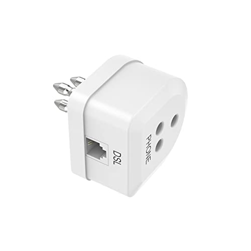 Hama - Filtro Adsl Spina Tripolare/Presa Tripolare - Presa Jack 6P2C
