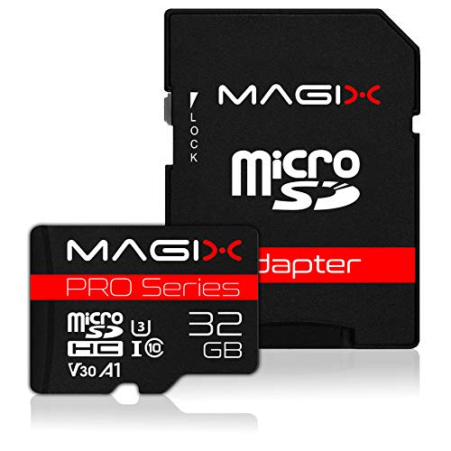 Magix Scheda Microsd Card Pro Series Classe10 V30 + Adattatore Sd, Velocità Di Lettura Fino A 100 Mb/S (32Gb)