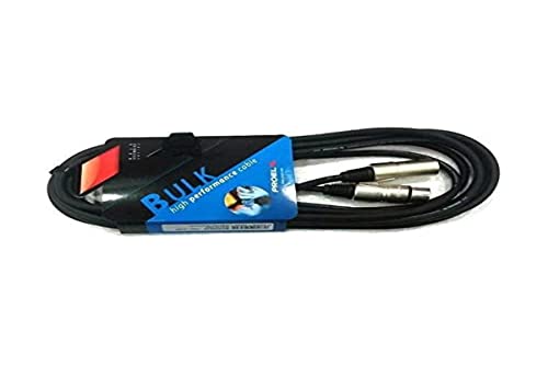 Proel Bulk250Lu3 - Cavo Audio Professionale Bilanciato Con Connessioni Cannon Xlr 3P Maschio A Connettore Cannon Xlr 3F Femmina - 3 Metri - Nero