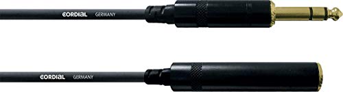 Cordial Cfm 3 Vk - Cavo Audio Bilanciato, Da Jack Stereo Dorato Da 6,3 Mm A Presa Jack Stereo Dorata Da 6,3 Mm, Lunghezza 3 M