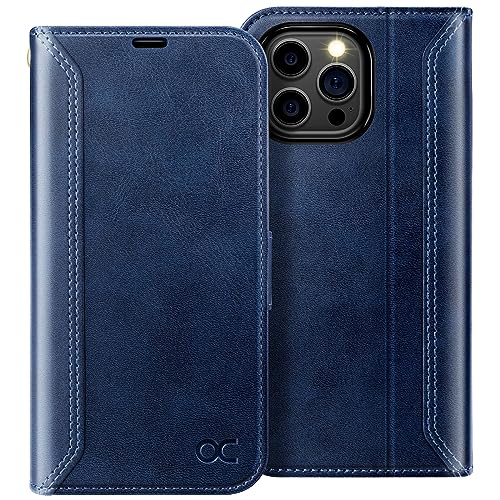 Ocase Custodia Iphone 15 Pro, Cover Iphone 15 Pro Con Portatessere Interno Tpu Antiurto Portafoglio [Rfid Blocking] Custodia Di Pelle Flip Cover Per I