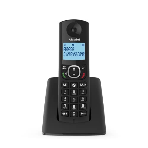 Alcatel F530, Téléphone Sans Fil, Avec Fonction Blocage D'Appels, Mains Libres Et Deux Touches De Mémoires Directes Noir