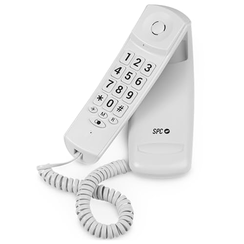 Spc Original Lite 2 - Telefono Fisso Da Tavolo O Da Parete, Compatto E Facile Da Usare, Segnale Luminoso, 10 Memorie Indirette, Tasti Grandi, Funzione