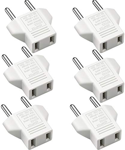 Vguard [6 Pack] Travel Adapter Adattatore Universale Da Viaggio Adattatore Presa Americane Usa/China Cn A Spina Ue, Francia, Germania, Spagna, Egitto 