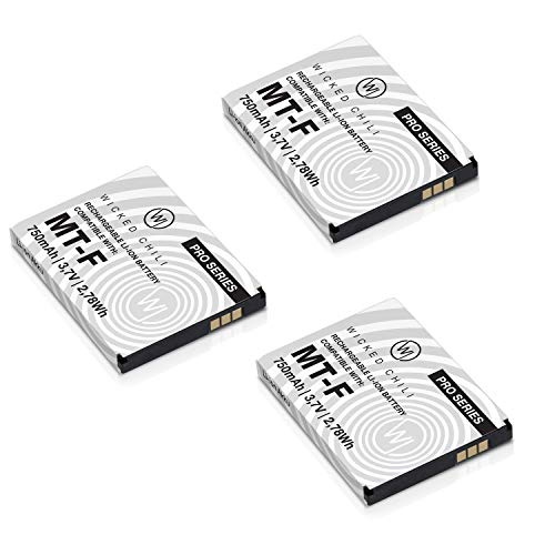 Wicked Chili 3 Pezzi Batteria Compatibile Con Avm Fritz! Fon C5 / C4/M2 /Fritzfon Telefono Sostituzione Della Batteria Supplementare Per L'Originale A