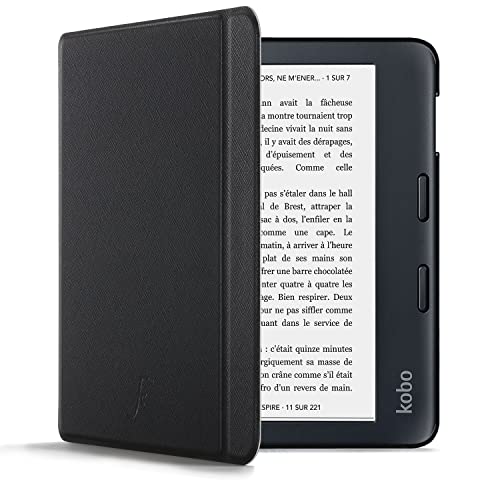 Forefront Cases Cover Per Kobo Libra 2 - Leggera Kobo Libra 2 2021 Custodia, Design A Conchiglia - Nero - Sottile E Leggero, Auto Svegliati Sonno Funz