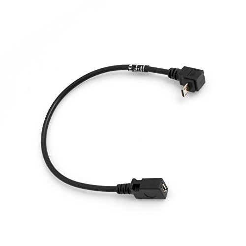 System-S Micro Usb 90 ° Gradi Aufwaerts Angolo A Micro Usb Adattatore Cavo Dati Ricarica Cavo Di Prolunga 27 Cm