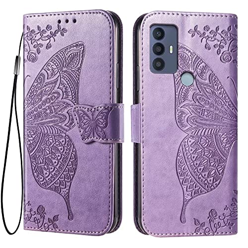 Eassgu Custodia Per Tcl 305 / Tcl 306 / Tcl 30E / Tcl 30 Se (6.52" Inches) Flip Folio Cover Magnetica Per Telefono In Pelle Con 3 Slot Per Schede 1 Po