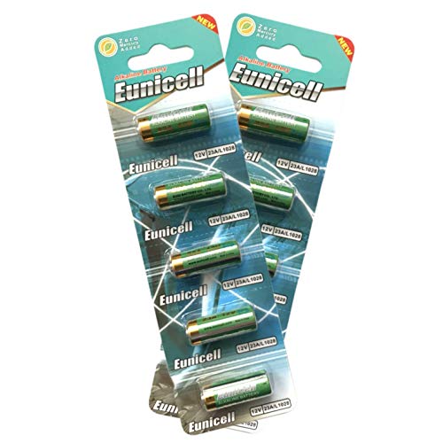 Set Di 10 Batterie Alcalino A23 / 23A 12V Eunicell