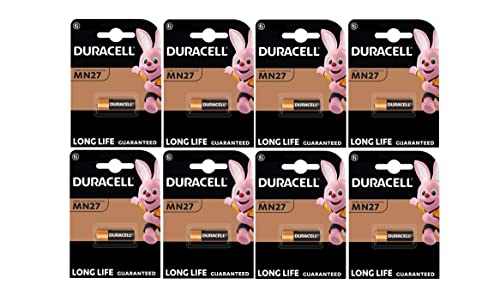 8X Duracell Mn27 27A A27 8Lr732 (8 Blister Da 1 Batteria) 8 Pile