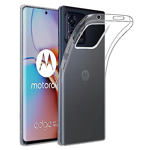 32Nd Clear Gel Series - Gel Transparente In Tpu Clear Case Cover Per Motorola Edge 40 Pro, Custodia Ultra Slim Cristallo Gel - Transparente
