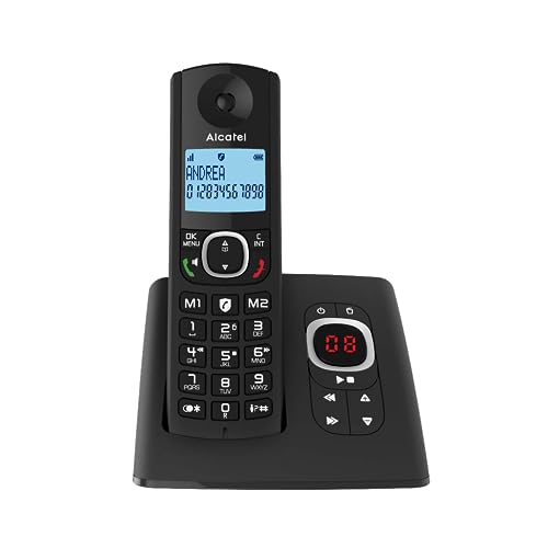 Alcatel F530 Voice, Téléphone Sans Fil Avec Répondeur, Blocage D'Appels, Mains Libres Et Deux Mémoires Directes Noir