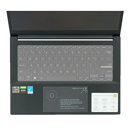 Mingfi Silicone Coperchio Della Tastiera Copritastiera Per Asus Vivobook Pro 14 Oled K3400 M3401 14X M7400Qc - Trasparente