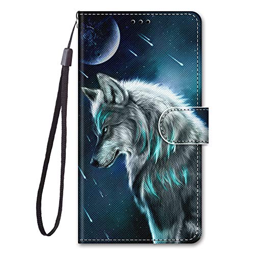 Nodigo Wolf A - Cover Per Iphone Se 2020 2022/Iphone 8/Iphone 7/Iphone Se3, Antiurto Con Supporto A Portafoglio, Design Animale, Motivo Divertente