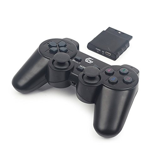 Gembird Jpd-Wdv-01 - Gamepad Wireless Con Vibrazione, Ps2/Ps3/Pc, Colore: Nero