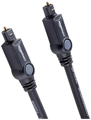 Amazon Basics Cavo Audio Ottico Digitale Toslink, 1 M,Nero