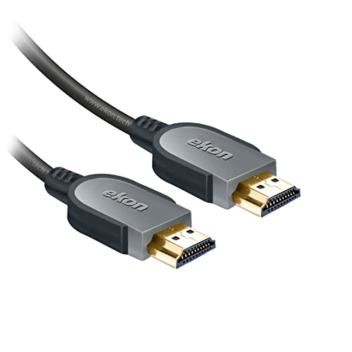 Ekon Cavo Hdmi 1.4 Ethernet, Maschio Maschio, 5 Metri, Risoluzioni 4K Ultra Hd E 3D, Connettori Dorati, Per Tv, Proiettori, Laptop, Pc, Macbook, Plays