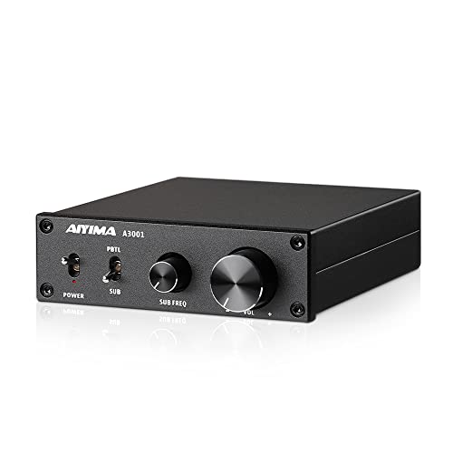 Aiyima A3001 200W Amplificateur De Subwoofer Amplificateur De Puissance Hifi Mono Ampli Classe D Avec Pleine Fréquence Et Sous-Basse Tpa3255D2 Subwoof