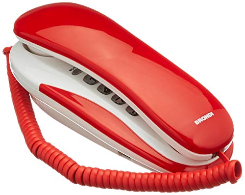 Brondi Kenoby Telefono Fisso, Rosso/Bianco