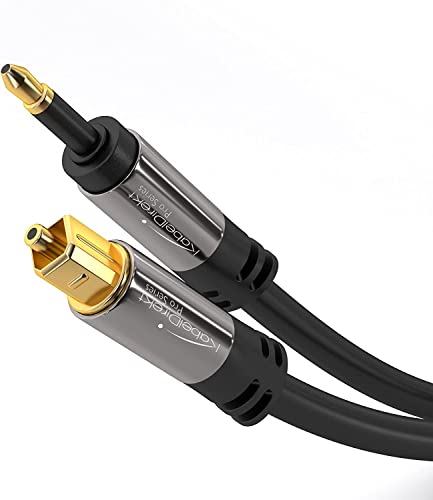 Kabeldirekt - Cavo Ottico Audio Digitale Mini-Toslink Con Protezione Del Segnale - 6M (Mini-Toslink A Toslink, Cavo Digitale S/Pdif/Cavo Ottico Per So