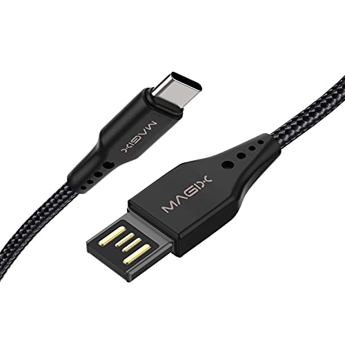 Magix Cavo Usb C 3A, Ricarica Rapida Qc 3, Alta Durabilità, Velocità Di Trasferimento Dati 480 Mbit/S Usb-A 2 Innesto Reversibile A Usb-C, Per Tutti I