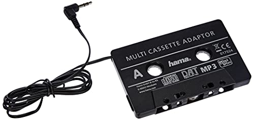 Hama Cassetta Adattatore Da Auto, Jack 3.5 Mm, M, Nero