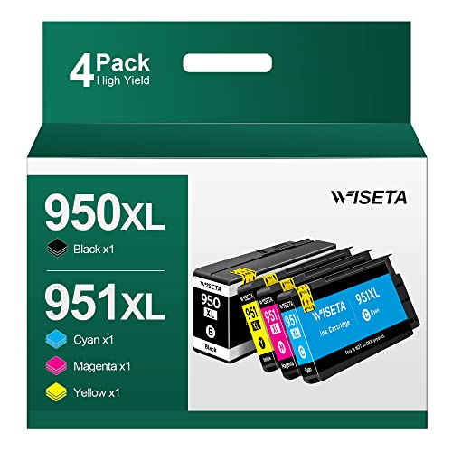 Wiseta 950Xl 951Xl Multipack Cartucce D'Inchiostro Compatibili Con Hp 950 951 Xl Officejet Pro 8100 8600 8610 8615 8620 8625 8630 8640 251Dw 276Dw (Ne