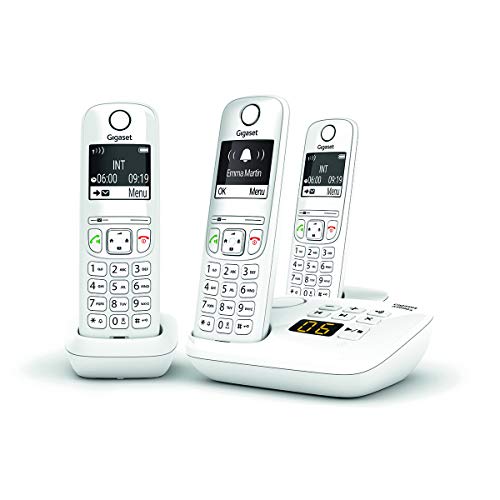 Gigaset Telefono Cordless Bianco Trio Dec Con Segreteria Telefonica Gigaas690Atrioblanc