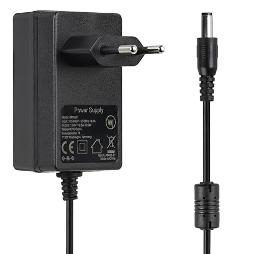 Wicked Chili Alimentatore Di Rete Compatibile Con Avm Fritz!Box 7530 Ax, 7530, 6820 Lte, 4020, 7520, 6850, 4040, Router Wireless (12 V, 2,5 A, 30 W Po