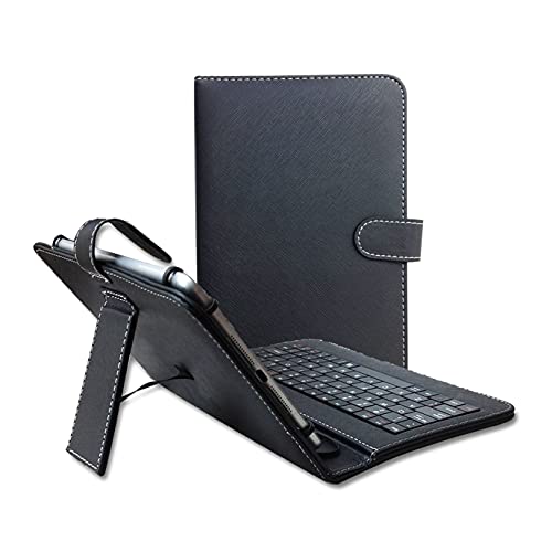 Enjoy-Unique Cheap Tastiera Universale In Pelle Pu Case Custodia Tastiera Per 9-10.1 Pollici Android Tablet Pc Con Cavo Interfaccia Micro Usb + Adatta