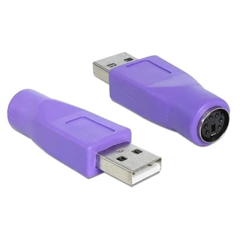 Cablepelado - Adattatore Da Ps2 A Usb M/H, Colore Viola