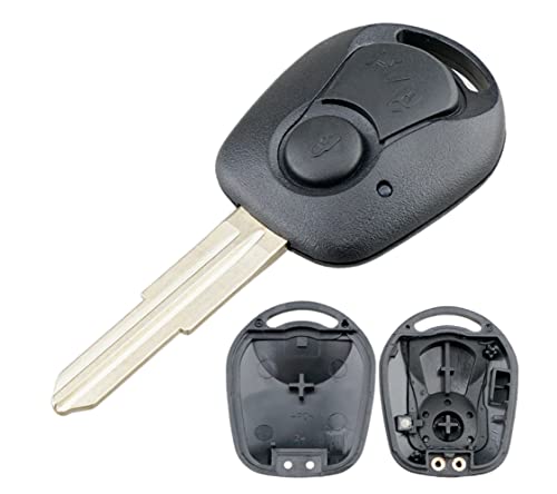 Guscio Portachiavi Accessori Ricambi Cover Copri Chiave Telecomando Auto 1 Tasto Compatibile Con Ssangyong Actyon - Suv - Kyron - Rexton