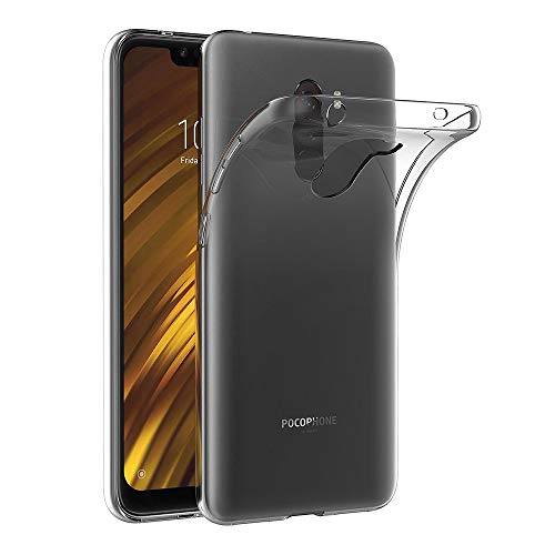 Aicek Cover Xiaomi Pocophone F1, Cover Xiaomi Pocophone F1 Silicone Case Molle Di Tpu Trasparente Sottile Custodia Per Xiaomi Pocophone F1 (6,18 Polli