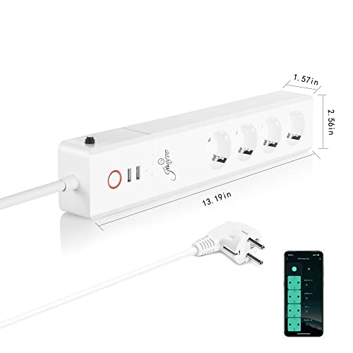 Useelink Zigbee Protezione Da Sovratensione Ciabatta 10A 4 Prese Ca Interruttori Individuali 2 Protezione Da Sovraccarico Timer Usb Nessun Hub Richies